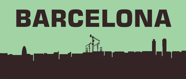 Ville de Barcelone skyline Illustration De Stock