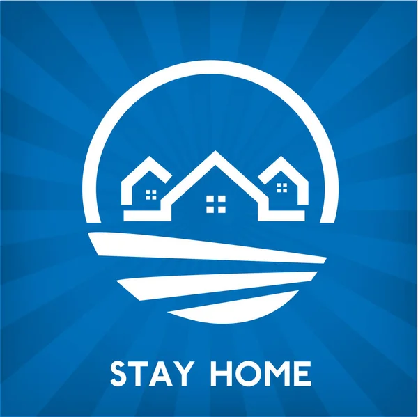 Stay Home. Corona virus prevention. Home Quarantine vector design