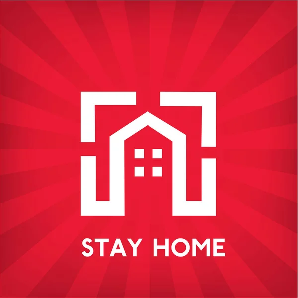 Stay Home. Corona virus prevention. Home Quarantine vector design