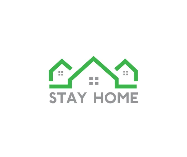 Stay Home Corona Virus Prevention Home Quarantine Vector Design — Stock Photo, Image