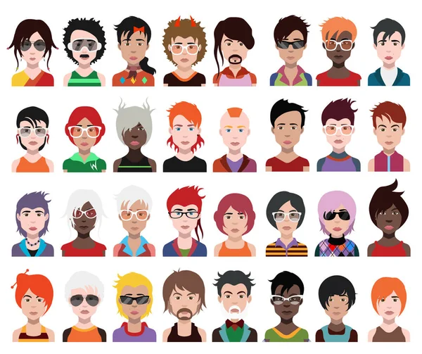 People avatars. Vector women, men avatar