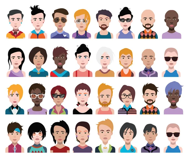 Mensen Avatars Vector Vrouwen Mannen Avatar — Stockfoto