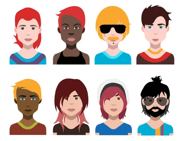 People avatars. Vector women, men avatar