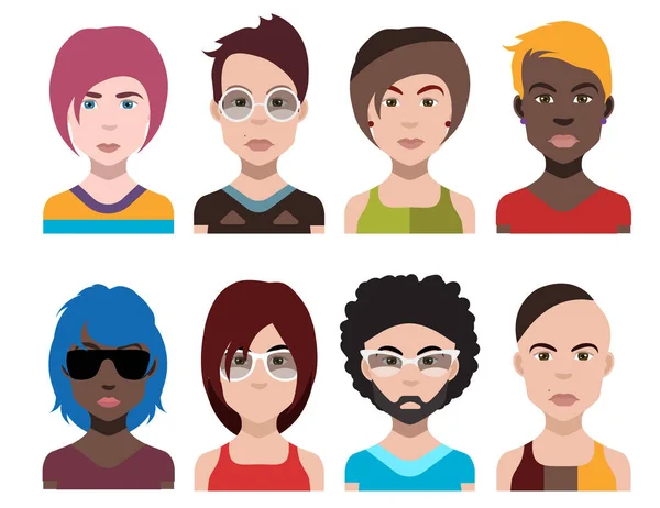 People Avatars Vector Women Men Avatar — Stock Photo, Image