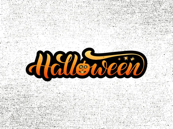 Illustrazione Vettoriale Scritte Halloween Banner Volantino Poster Vestiti Cartolina Logo — Vettoriale Stock