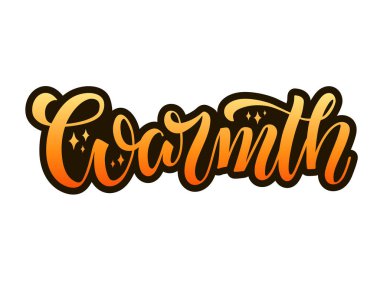 Pankart, el ilanı, poster, kıyafet, kartpostal, logo, reklam, tasarım için sıcak fırça harflerinin vektör çizimi. Şablon, reklam panosu, yazdırma, dcor, yazdırma için el yazısıyla yazılmış metin