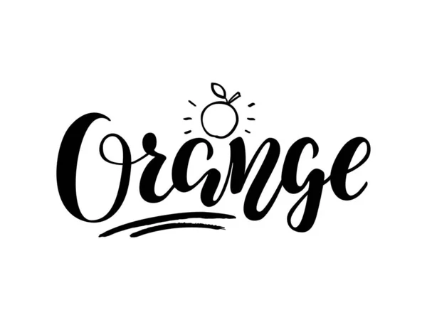 Vektor Illustration Orangefarbener Pinsel Schriftzüge Für Banner Flyer Plakate Kleidung — Stockvektor