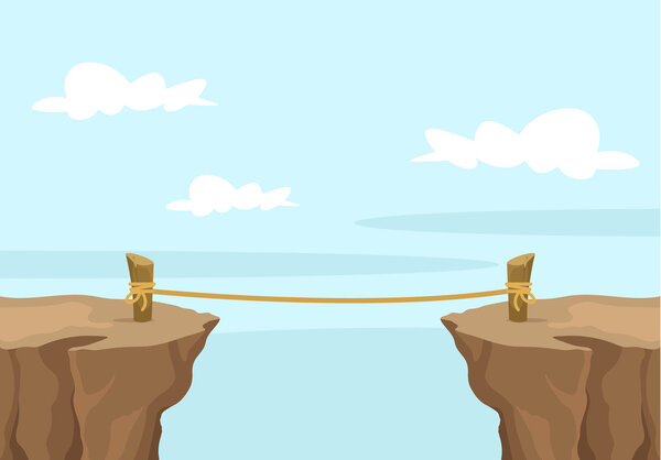 Abyss. Vector flat cartoon banner illustration