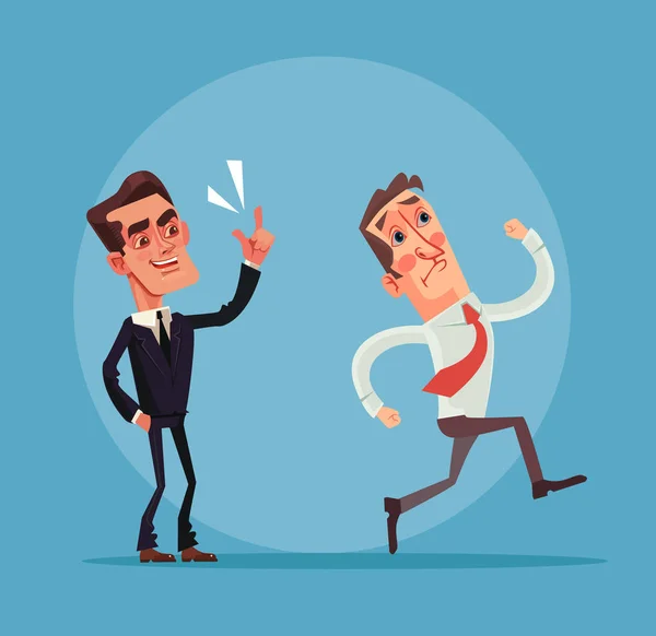Wütende Chefs und Arbeitgeberfiguren. Vektor flache Cartoon-Illustration — Stockvektor