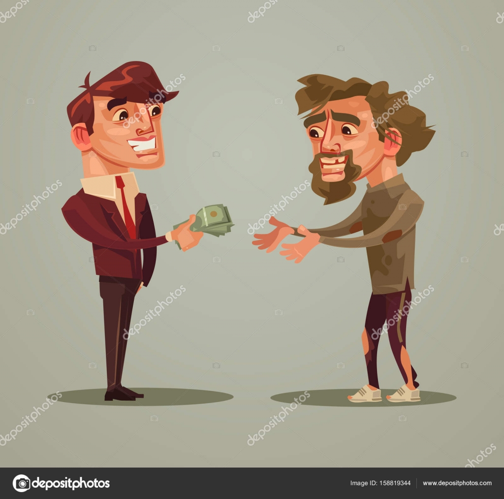 Happy Smiling Rich Man Character Gives Money Homeless Charity Donation Concept Vector Flat Cartoon Illustration Stock Vector Image By C Prettyvectors Happy Smiling Rich Man Character Gives Money Homeless Charity Donation Concept Vector Flat Cartoon Illustration Stock Vector Image By C Prettyvectors