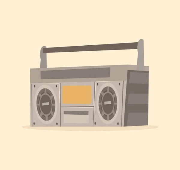 Isolated old tape recorder icon — Stock Vector