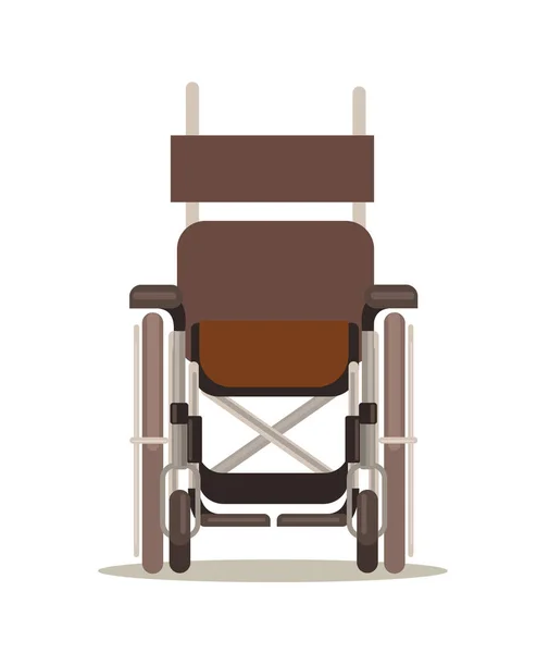 Fauteuil roulant vide. Pas de gens. Illustration vectorielle de dessin animé plat — Image vectorielle