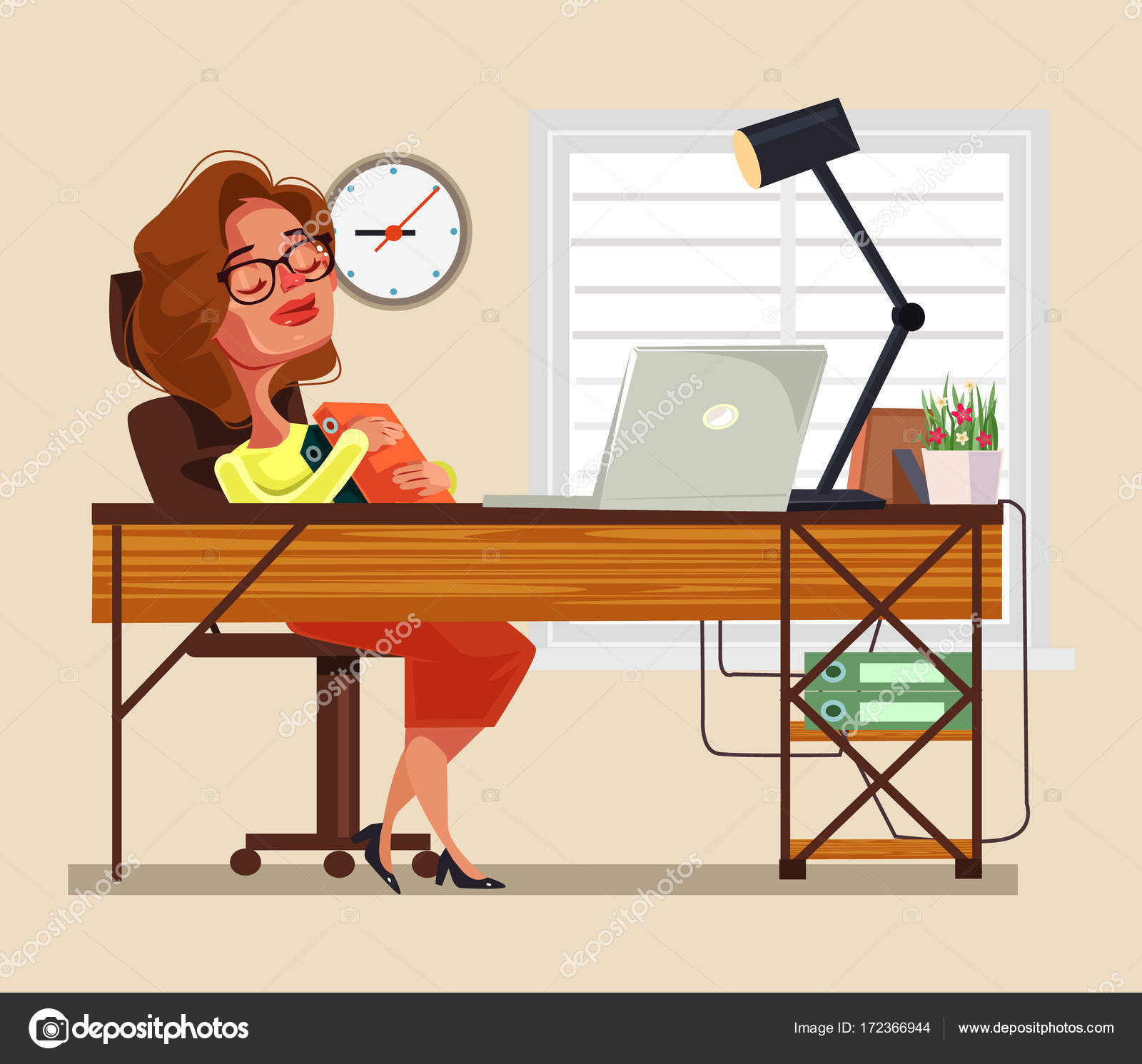 Images Tired Female Office Worker Tired Woman Office Worker