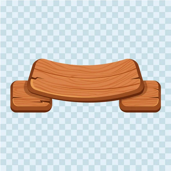 木制隔离装饰边板的概念 矢量图形设计孤立的插图 — 图库矢量图片