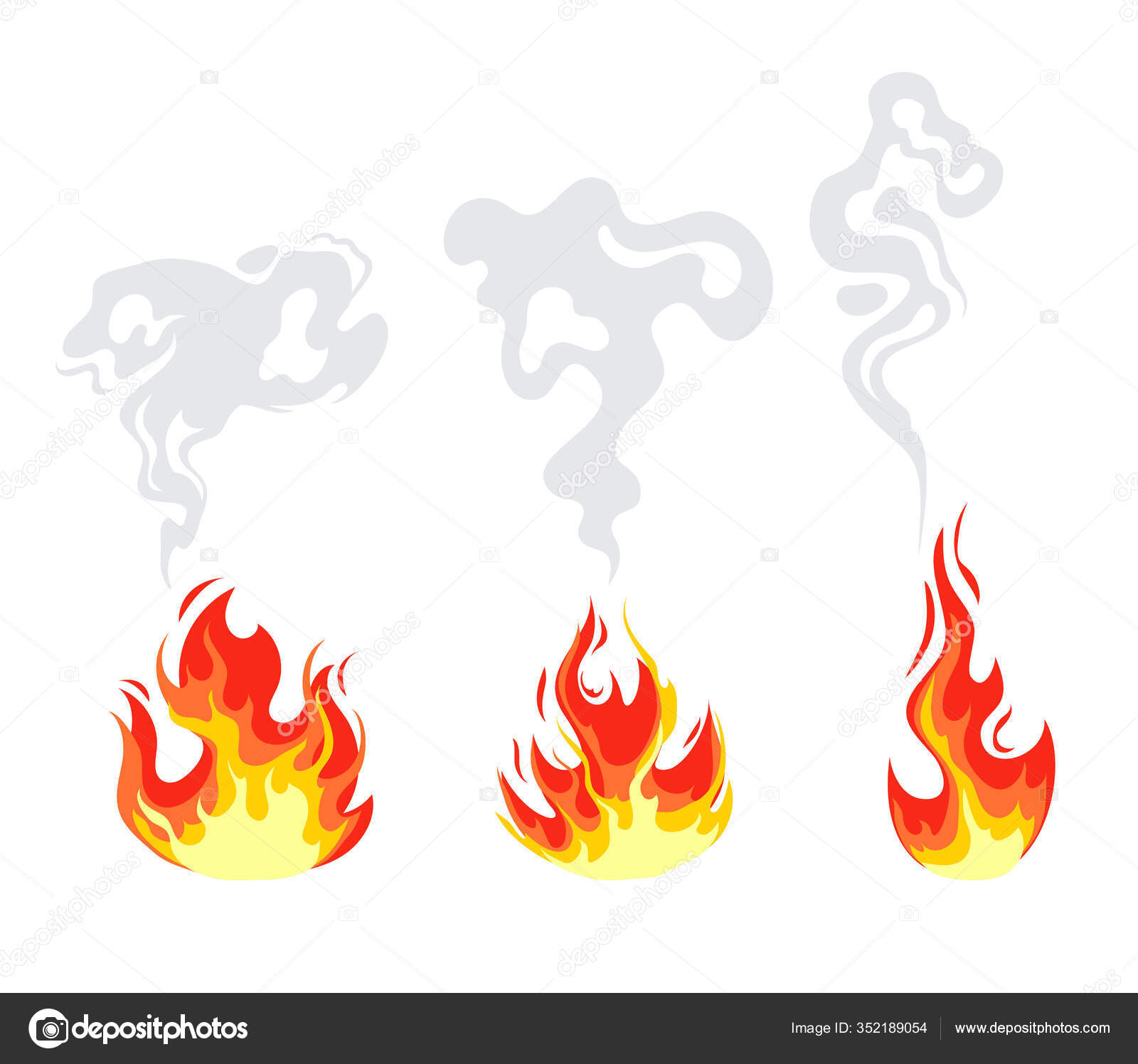 Queimar chama fogo vetor design coleção fogueira silhueta ilustração  gráfica abstrata
