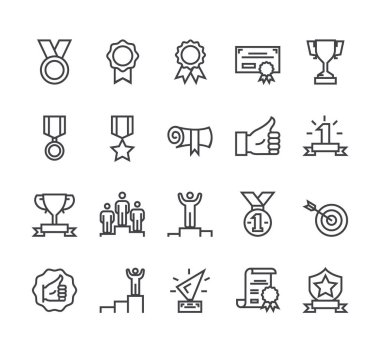 Ödül madalyası ikonu izole edildi. Vektör düz grafik tasarım çizimi