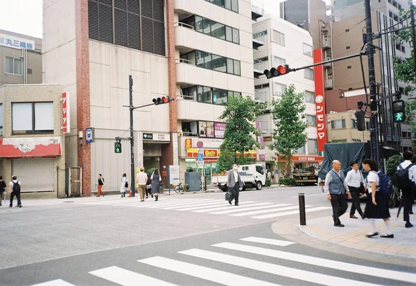 Budovy Lidé Japonsku — Stock fotografie