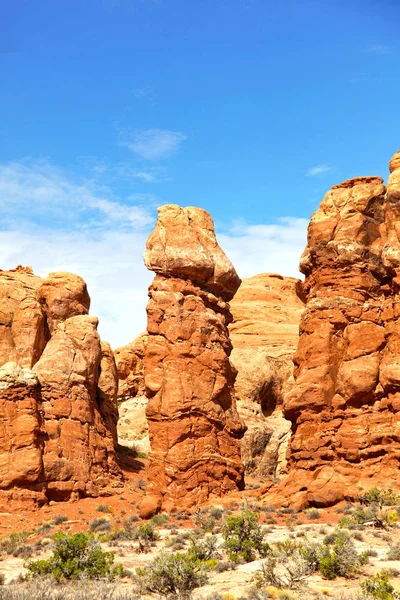 Pénis Pedra Parque Nacional Dos Arcos Utah Eua Formações Rochosas — Fotografia de Stock