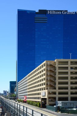 Hilton Grand Tatilleri 'nden Elara. Las Vegas Nv, Usa 10-02-17 Bu lüks 52 katlı otel Hollywood Oteli ve Kumarhanesinin bitişiğinde.