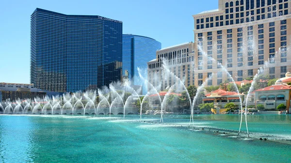Fountains Bellagio Las Vegas Usa วยการผสมผสานของดนตร าและแสง Bellagio ยงท งดงาม — ภาพถ่ายสต็อก