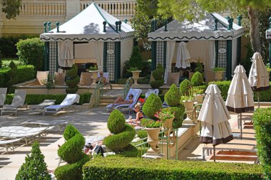 Bellagio Oteli ve Kumarhanesi Las Vegas Nv, Usa 09-26-18 Bellagio Oteli havuz kompleksinin bir parçası