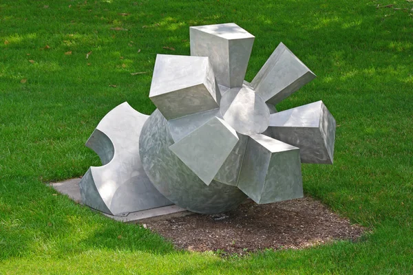 Indianapolis Usa Public Art Sculpture Flora Metalica White River State — Stock Photo, Image