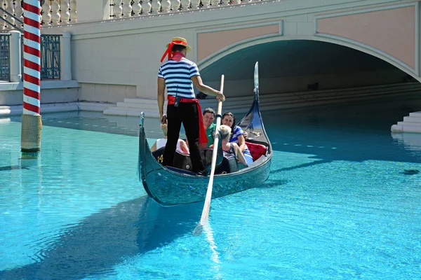 ラスベガスネバダ 米国10 17ゴンドラに乗る ヴェネツィア リゾート ホテル カジノのグランド キャナル ラスベガス — ストック写真
