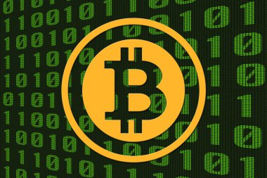 Bitcoin ünlü cryptocurrency sembolü