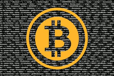 Bitcoin ünlü cryptocurrency sembolü