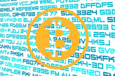 Bitcoin ünlü cryptocurrency sembolü