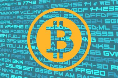 Bitcoin ünlü cryptocurrency sembolü