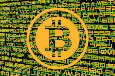 Bitcoin ünlü cryptocurrency sembolü