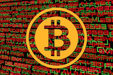 Bitcoin ünlü cryptocurrency sembolü