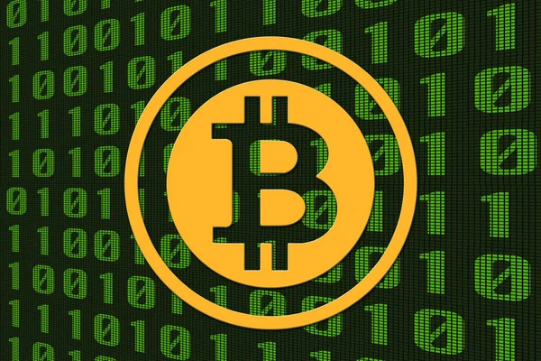 Bitcoin Híres Cryptocurrency Szimbólum — Stock Fotó