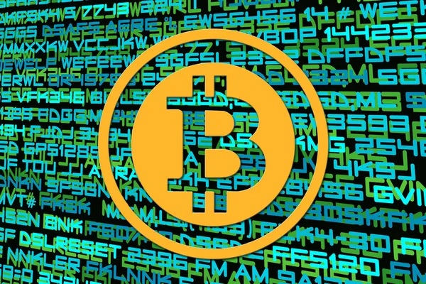 Bitcoin ünlü cryptocurrency sembolü
