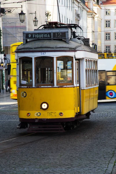 Klasik tramvay Lizbon Portekiz