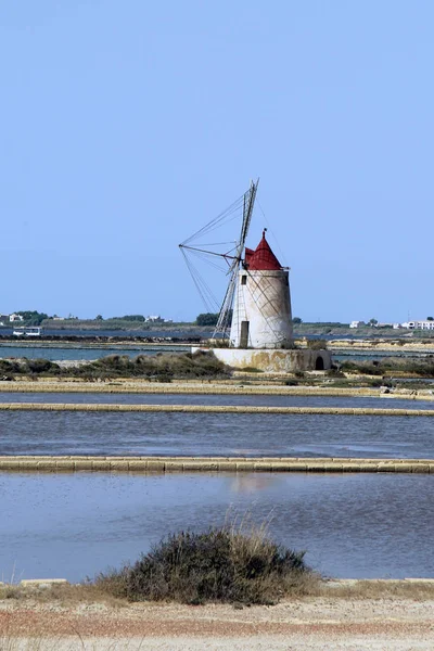 Salinas Marsala Sicilya Talya — Stok fotoğraf