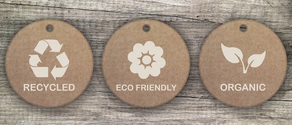 Eco Friendly Och Ekologisk Mat Symboler — Stockfoto