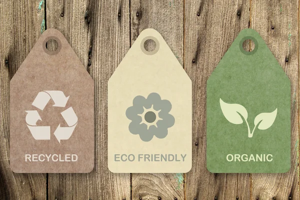 Eco Friendly Organic Food Symbols — Stock Photo, Image