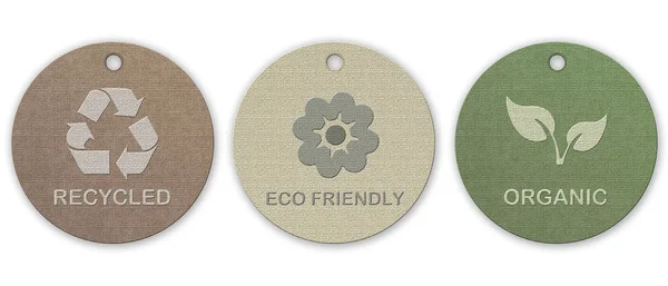 Eco Friendly Organic Food Symbols — Stock Photo, Image