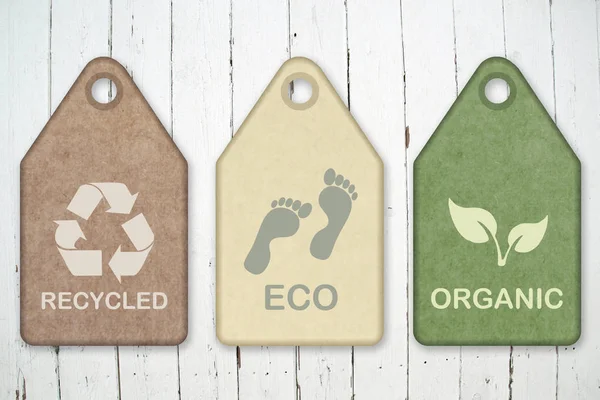 Eco Friendly Organic Food Symbols — Stock Photo, Image