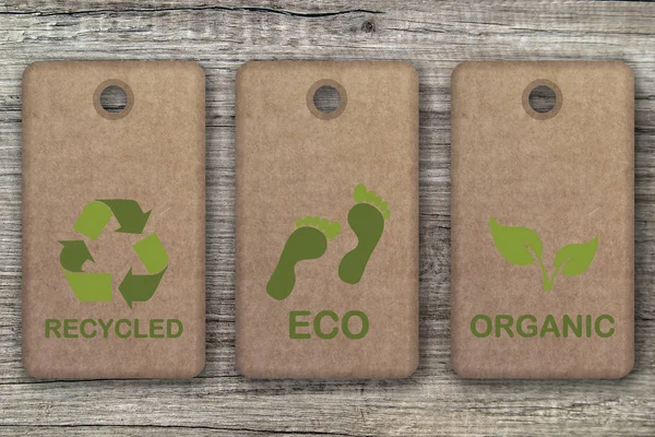 Eco Friendly Och Ekologisk Mat Symboler — Stockfoto