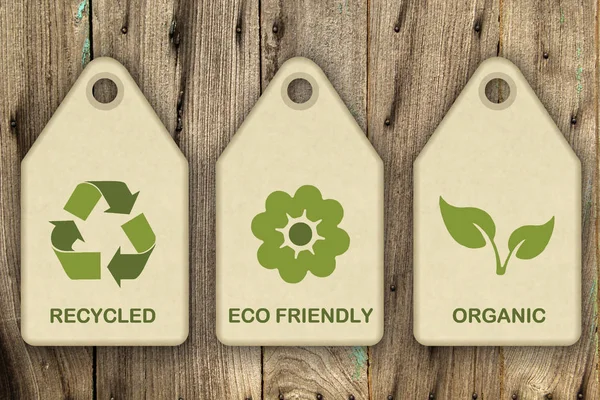 Eco Friendly Organic Food Symbols — Stock Photo, Image