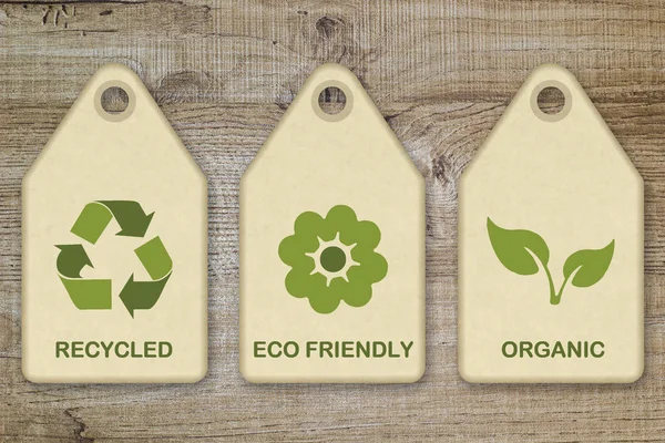 Eco Friendly Och Ekologisk Mat Symboler — Stockfoto
