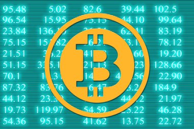 Bitcoin ünlü cryptocurrency sembolü