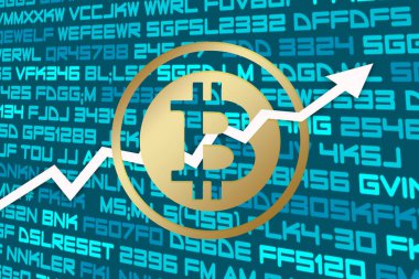 Bitcoin ünlü cryptocurrency sembolü