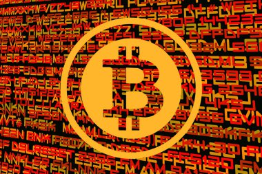 Bitcoin ünlü cryptocurrency sembolü