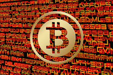 Bitcoin ünlü cryptocurrency sembolü