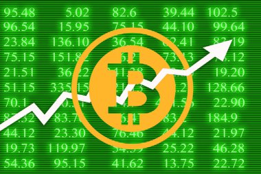 Bitcoin ünlü cryptocurrency sembolü