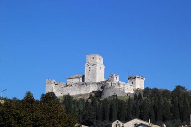 Assisi Umbria İtalya yakınındaki eski kale